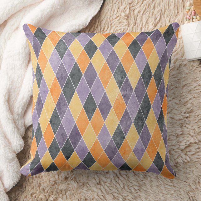 Classic Argyle Diamond Lattice Pattern Cushion (Blanket)