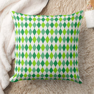 Classic Argyle Diamond Lattice Seamless Pattern Cushion