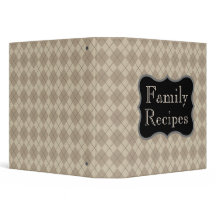 Classic Argyle Family Recipe Binder