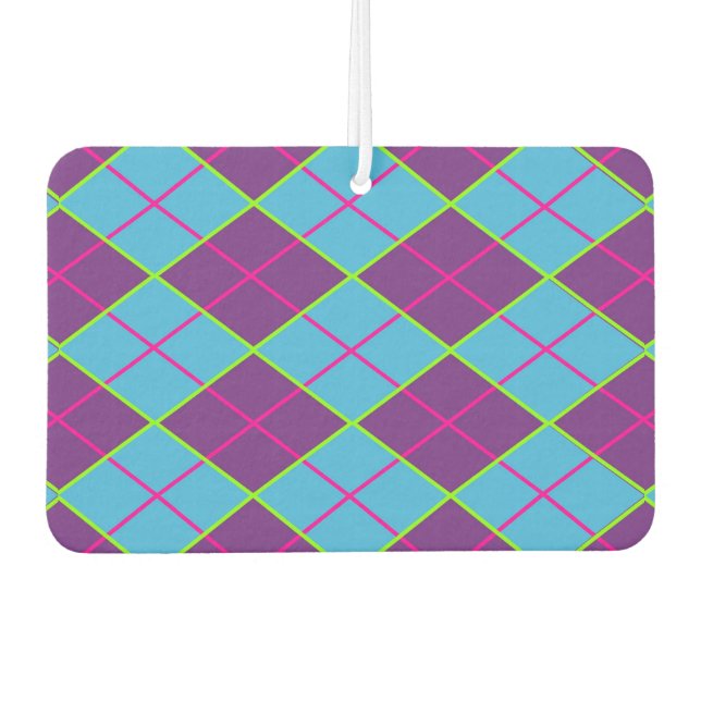 Classic Argyle Pattern Car Air Freshener (Front)