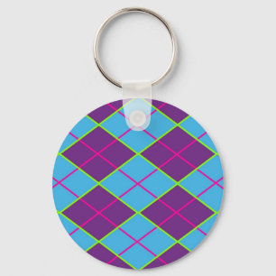 Classic Argyle Pattern Key Ring