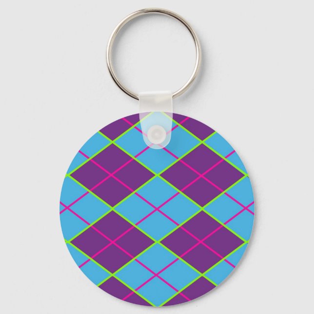 Classic Argyle Pattern Key Ring (Front)