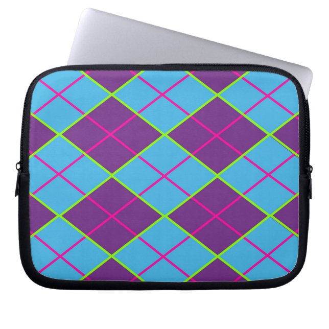 Classic Argyle Pattern Laptop Sleeve (Front)