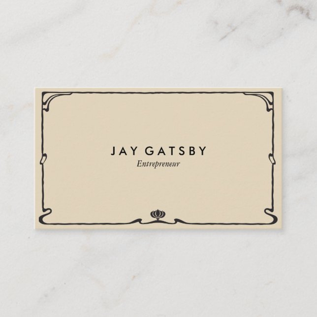 Classic Art Deco/Art Nouveau Business Card (Front)