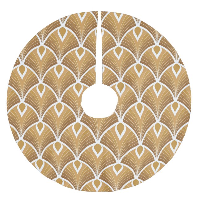 Classic art deco: geometric pattern. brushed polyester tree skirt (Front)