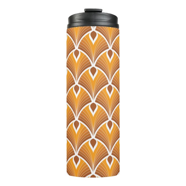 Classic Art Deco Geometric Pattern Thermal Tumbler (Front)