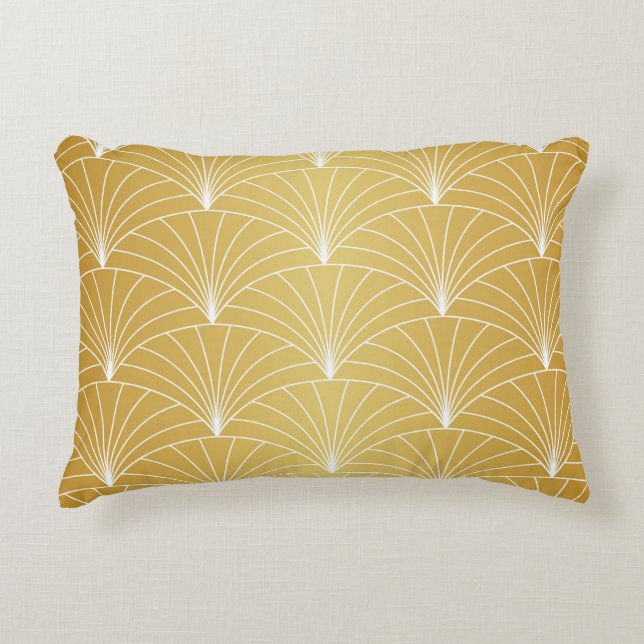 Classic Art Deco Seamless Pattern. Geometric Styli Decorative Cushion (Front)