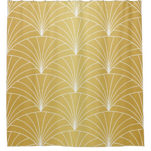 Classic Art Deco Seamless Pattern. Geometric Styli Shower Curtain