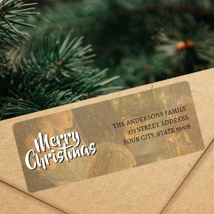 Classic Art Merry Christmas Kalckreuth Return Address Label