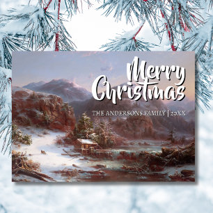 Classic Art Merry Christmas Winter Gignoux Holiday Card