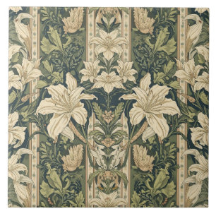 Classic Art Nouveau Floral vintage aesthetic Ceramic Tile