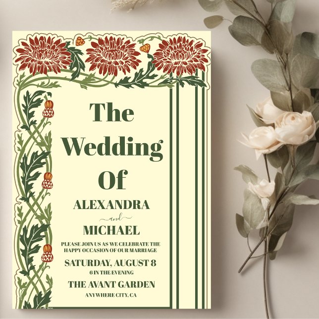 Classic  Art Nouveau Wedding Invitation (Creator Uploaded)