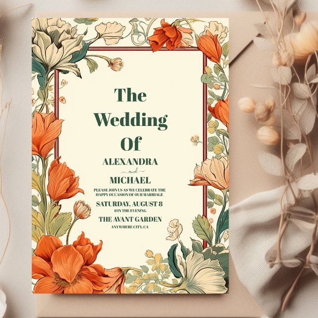 Classic  Art Nouveau Wedding Invitation (Creator Uploaded)