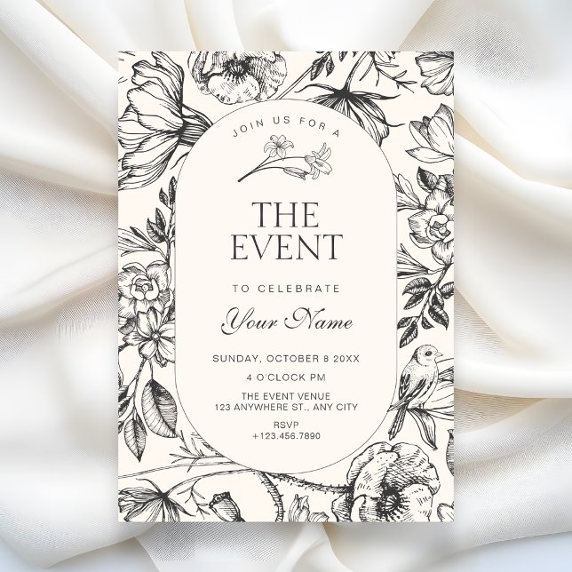 Classic artistic floral  invitation (Creator Uploaded)