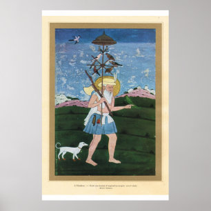 Classic Asian Art Mughal, birdcatcher 18th century Poster