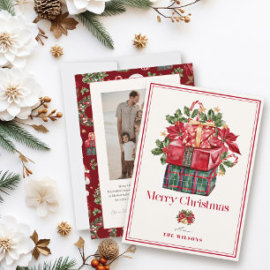 Classic Assorted Presents Photo Christmas Holiday Card