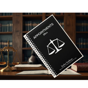 Classic Attorney Justice Scale Appointment Book  Planner