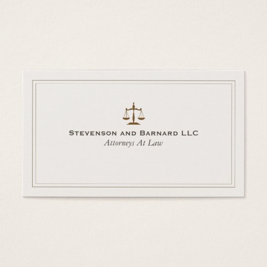 Classic Attorney Justice Scale Business Card