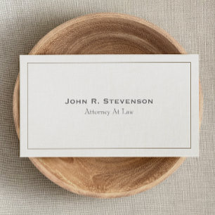 Classic Attorney Soft Linen Look 2 Business Card