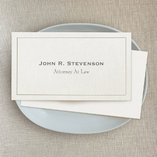 Classic Attorney Soft Linen Look Business Card