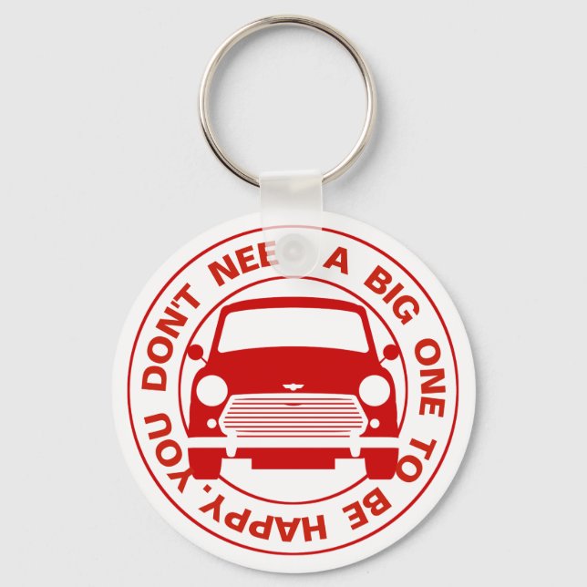 Classic Austin Mini car Key Ring (Front)