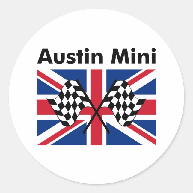 Classic Austin Mini Classic Round Sticker (Front)