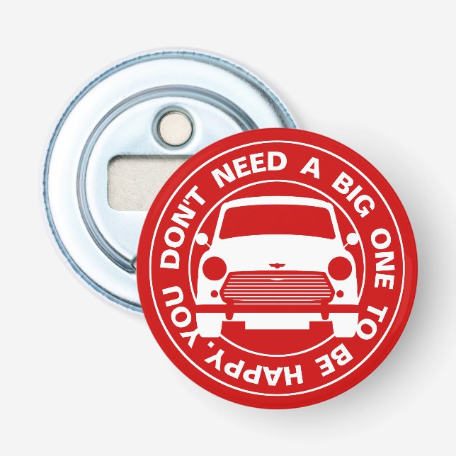 Classic Austin Mini Cooper car Bottle Opener (Front)