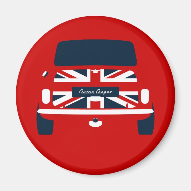 Classic Austin Mini Cooper car Magnet (Front)