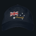 Classic Australian Flag Embroidery Embroidered Hat<br><div class="desc">Here's a great Australia flag style embroidered baseball cap. Ask us for other custom embroidery requests you might have by using the "Ask this Designer" link you find on this product page. Embroidery designs are available in a selection of popular colour options. Use the "Ask this Designer" link to contact...</div>