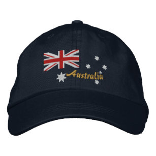 Classic Australian Flag Embroidery Embroidered Hat
