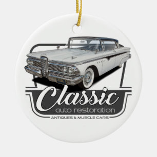 Classic Auto Restoration Ceramic Ornament