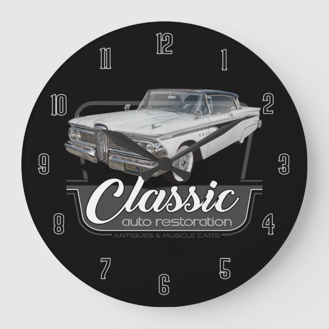 Classic Auto Restoration Large Clock (Front)