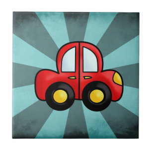 Classic Automobile Art Retro Automotive Print Ceramic Tile