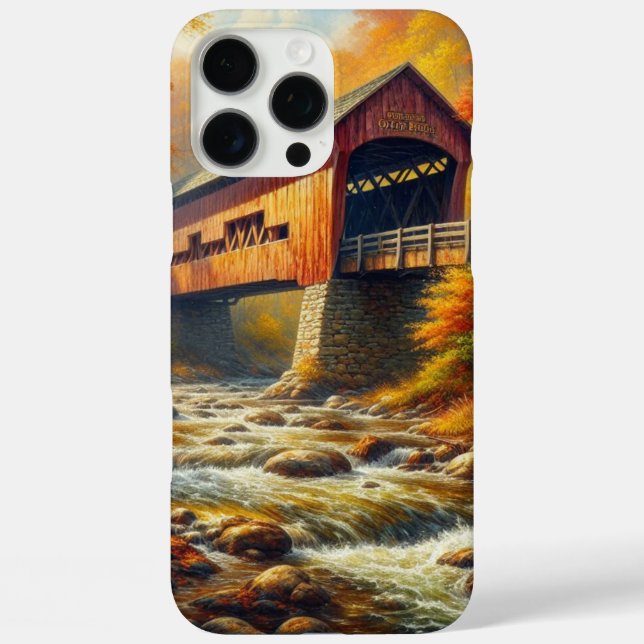 classic, autumn covered bridge Case-Mate iPhone case (Back)
