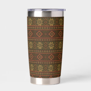 Classic Autumn/fall fair isle/colorwork patterned Insulated Tumbler