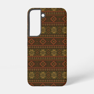 Classic Autumn/fall fair isle/colorwork patterned  Samsung Galaxy Case