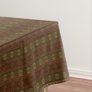 Classic Autumn/fall fair isle/colorwork patterned Tablecloth