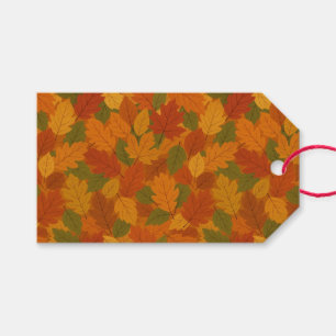 Classic Autumn/fall leaves patterned Gift Tags