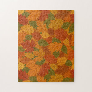 Classic Autumn/fall leaves patterned Jigsaw Puzzle