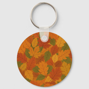 Classic Autumn/fall leaves patterned  Key Ring