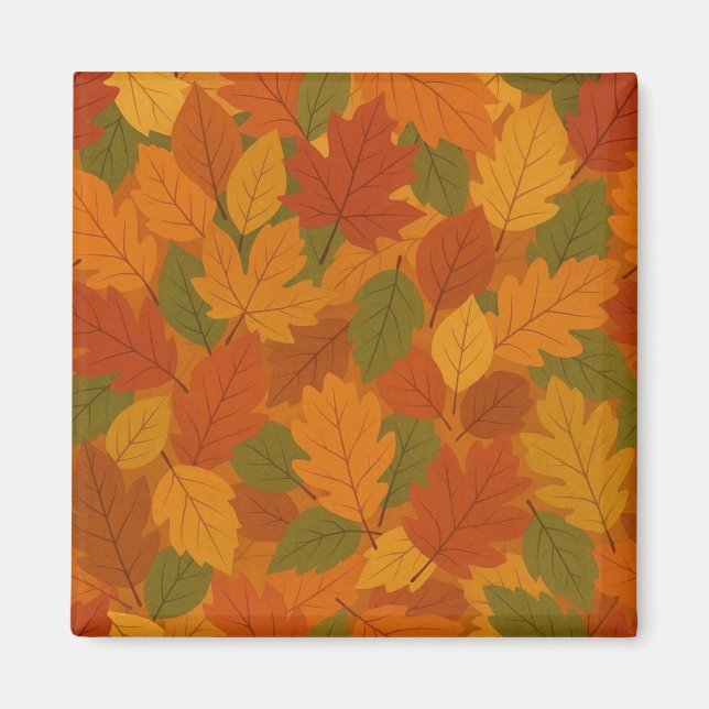 Classic Autumn/fall leaves patterned  Magnet (Front)