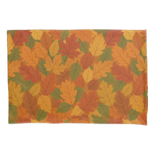 Classic Autumn/fall leaves patterned  Pillowcase