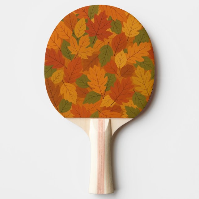 Classic Autumn/fall leaves patterned  Ping Pong Paddle (Front)