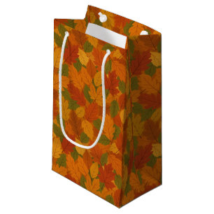 Classic Autumn/fall leaves patterned Small Gift Bag