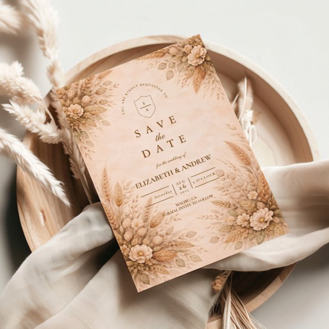 Classic Autumn Garden Wedding Save The Date (Creator Uploaded)