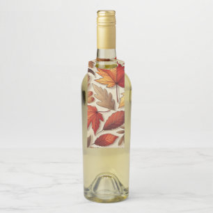 classic Autumn leaves Bottle Tag