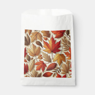 classic Autumn leaves Favour Bag