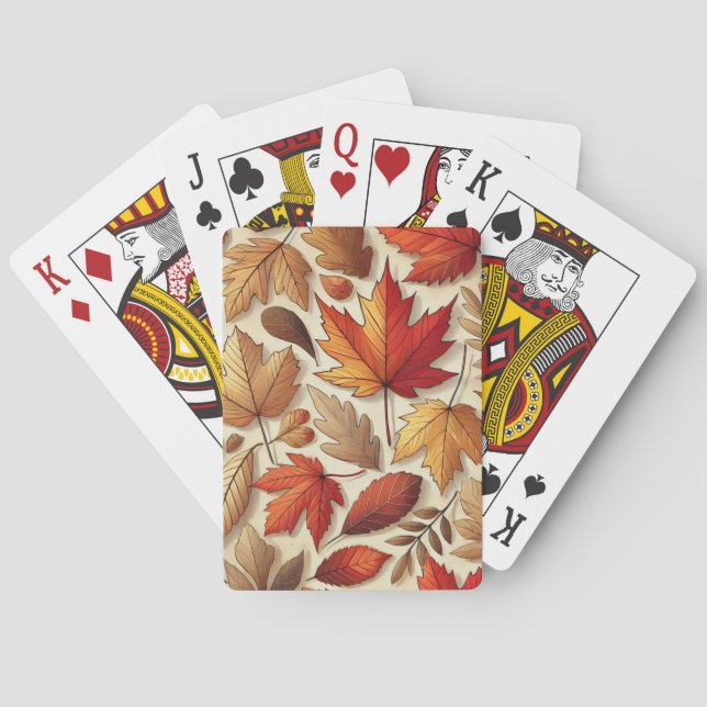 classic Autumn leaves Playing Cards (Back)