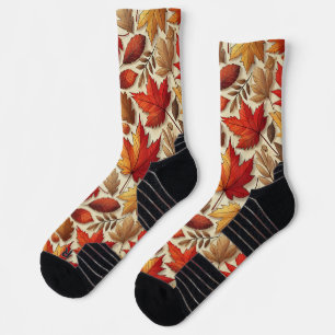 classic Autumn leaves Socks