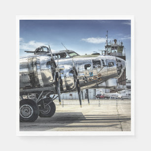 Classic b-17 wwii bomber napkin